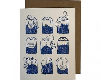 Take Care Teabag Greeting Card