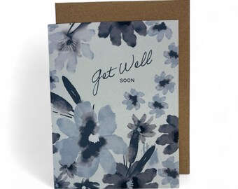 Get Well Soon Floral Greeting Card