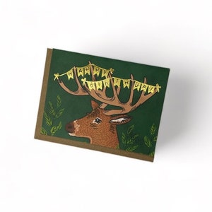 Happy Birthday Deer card