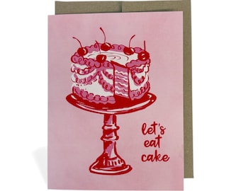 Let's Eat Cake Greeting Card