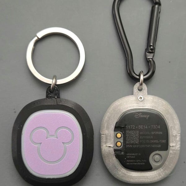 Secure MagicBand+ Puck Holder: Pendant, Keychain, Clip, Charger-Friendly