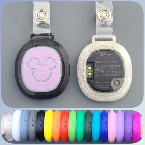 MagicBand+ Puck Holder Badge Reel - Fits in Charger! (Magic Band Plus) Puck Pixie