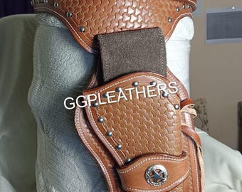 Western Cowboy Vintage Gürtel Ammo Loops Lederhalfter .22 .357 .38 .44 .45