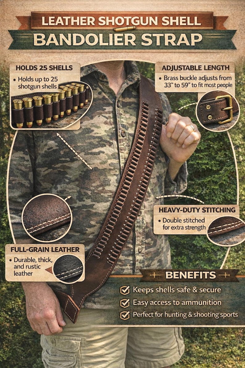 Bandolier Single PLY,2 ROW SASH Style, 3.25
