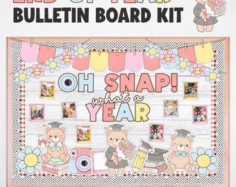 Kit para el tablón de anuncios de fin de año, decoración para el aula de mayo o junio, temática de graduación (imprimible)