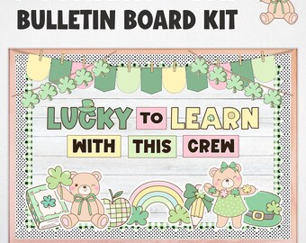 Kit de tablón de anuncios del Día de San Patricio, decoración para el aula de marzo (descarga digital)