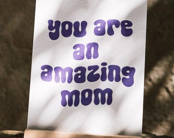 Greeting card "You are an amazing mom" | Postcard | Mom | Birthday card for Mom
