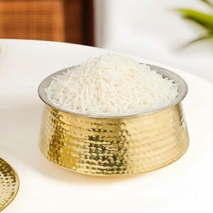 Handmade Brass Kadhai, Tin Coated Indian Cooking Pot, Ayurvedic Cookware