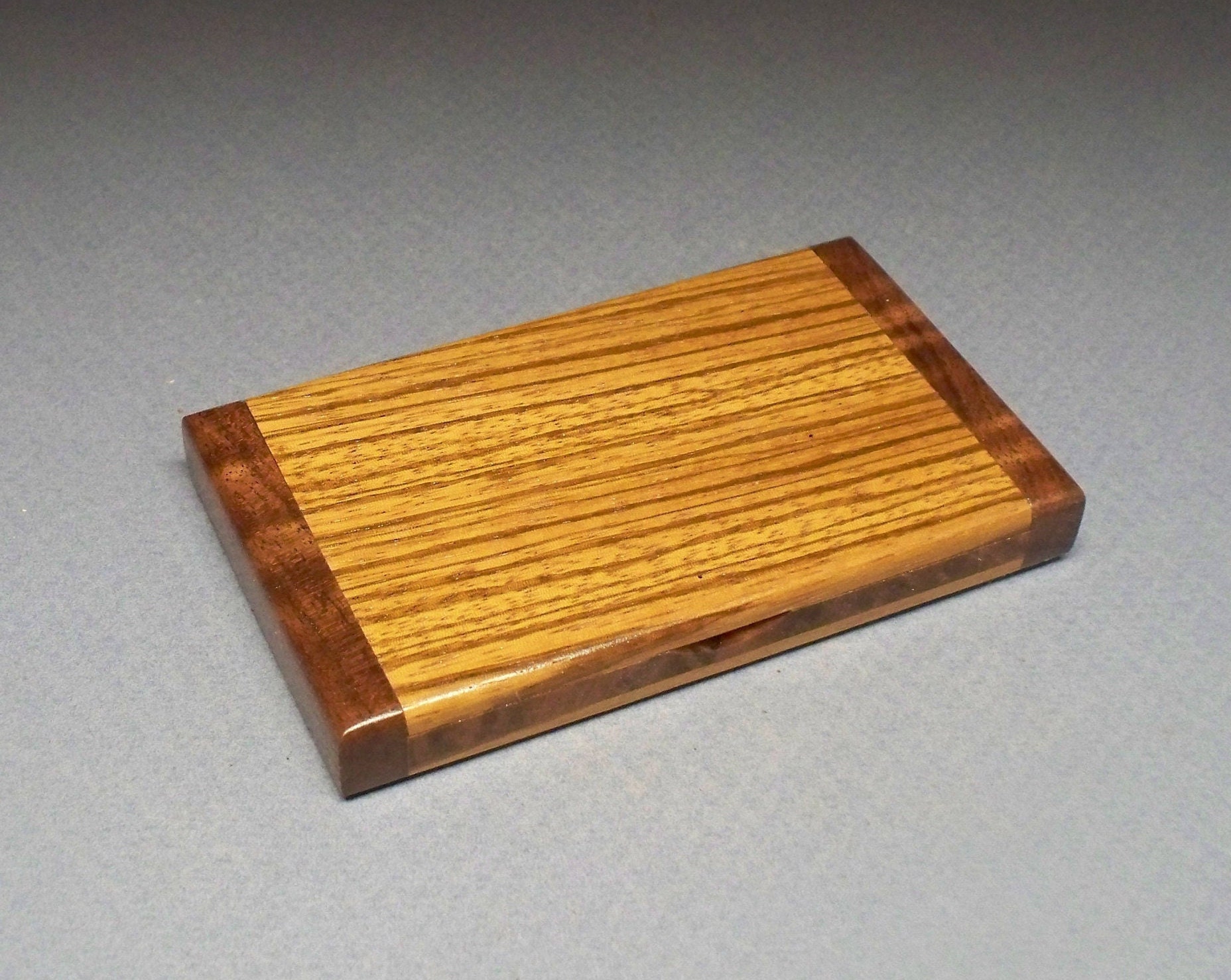 Zebrawood Business Card Holder, Corporate Gift, Desk Accessory,Wooden Card Case, Business Card Holder Gift, Made in the USA