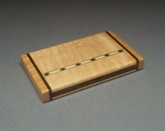 Maple Business Card Holder: Wooden Desk Accessory, Corporate Gift