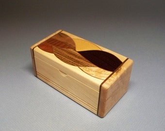 Small Wooden Box, Handmade Home or Office Decor Box, Wood  Box, Wedding Gift Box, Accessories Box, Maple Keepsake Box, Made in the U.S.A.