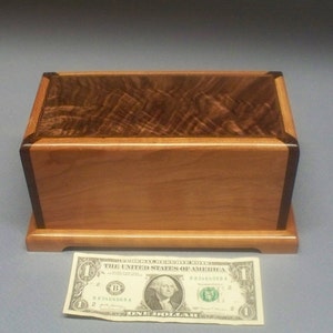 Wooden Cremation  Urn, Approx. 65 c.i., Cremation Urn, Infant Urn, Unique Urn, Handmade Urn, Solid Wood Urn, Made in the USA