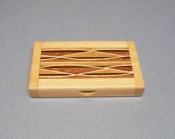 Unique Wooden Business Card Holder & Display, Office Decor, Corporate Gift, Desk Accessory, Graduation Gift, Wooden Case, Made in the U.S.A.