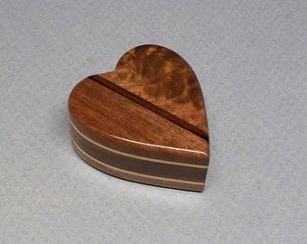 Small Wooden Urn 1/3 c.i., Small Wooden Box, Small Wooden Heart Urn, Small Urn, Made in the USA