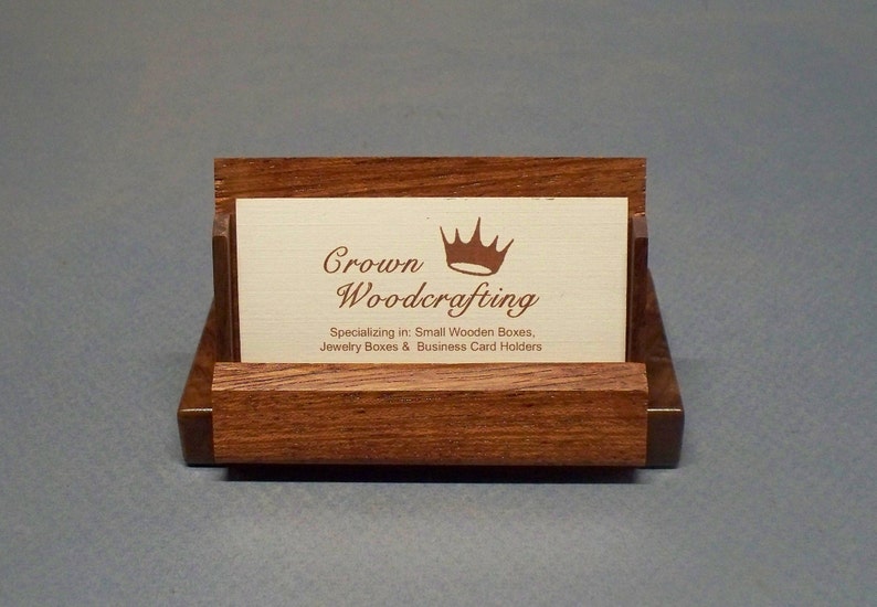 Wooden Business Card Holder and Display Business Card Holder Etsy