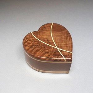 Walnut Heart Urn, Small Wood Cremation Memorial (13 Cubic Inch) Made in the USA