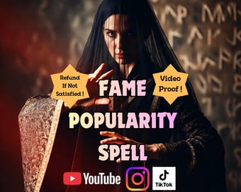 Fame Popularity Spell, Attract Success and Recognition, Career Success, Be Famous, Influencer Ritual