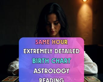 Same Hour Detailed Birth Chart Reading, In Depth Natal Chart Analysis, Astrology