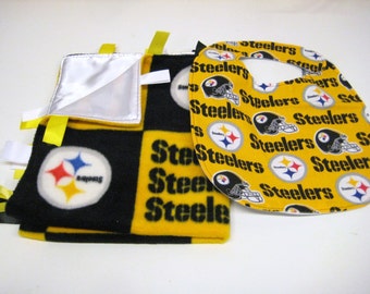 Pittsburg Steelers Blanket and Bib Set