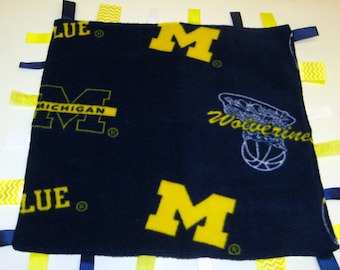 Michigan Wolverines Ribbon Blanket