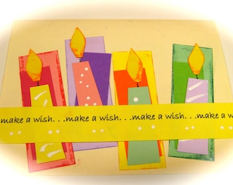 Birthday Cards Set of 5.  Make a wish.