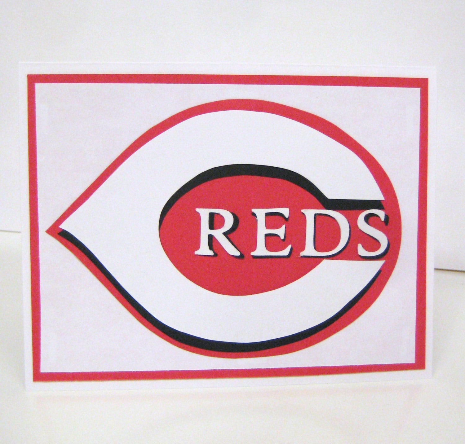 Cincinnati Reds Ribbon Cincinnati Reds Ribbon Blanket, Bib and Card. Baseball - Etsy