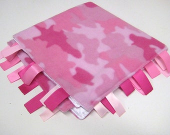 Pink Camoflauge Blanket and Bib