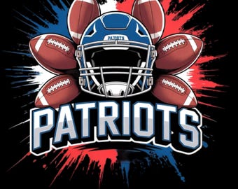Football T-Shirt Design Bundle | Patriots Helmet PNG & Gridiron Legends Graphic for Sports Apparel Printing