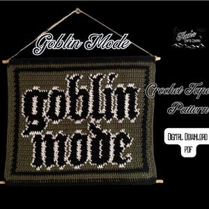 Crochet Goblin Mode Tapestry Pattern *DIGITAL PDF DOWNLOAD*