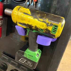 Soporte magnético para llave de impacto de 1/2" para Snap-On, Milwaukee, Matco y más / Imanes de 150 libras / Montaje en caja de herramientas, carro y elevador / Multiposición