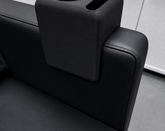 Bekerhouder voor salonstoel en telefoonsleuf voor 2,5-inch armleuningen | Opschuifbare kappersstoelorganizer | Kapperszaak Spa-accessoire