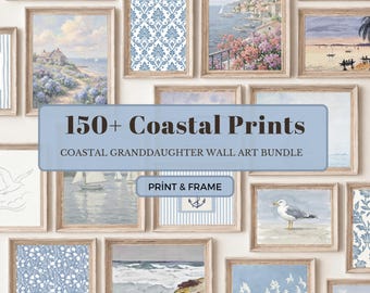 150+ Coastal Granddughter Gallery Wall Art Set: Seascapes, Sailboats, Shoreline Decor (Digital Download)