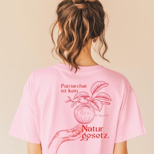 Retro Shirt Feministin, feminist shirt, Backprint, Unisex - Patriarchat ist kein Naturgesetz
