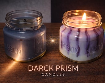 Shadow & Light - 2 - Candle Gift Set, Dark and Light Candle Set, Soy Candles, Reveal Candle + Swirl Candle, Unique Gift, Aesthetic Decor