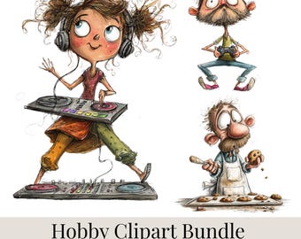 Paquete de imágenes prediseñadas de estilo de vida, 88 PNG, pasatiempos, planificador de actividades diarias para hombres y mujeres