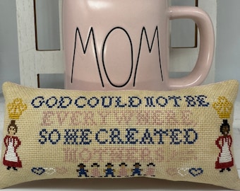 God Created Mothers - A Jewish Proverb PDF cross stitch chart