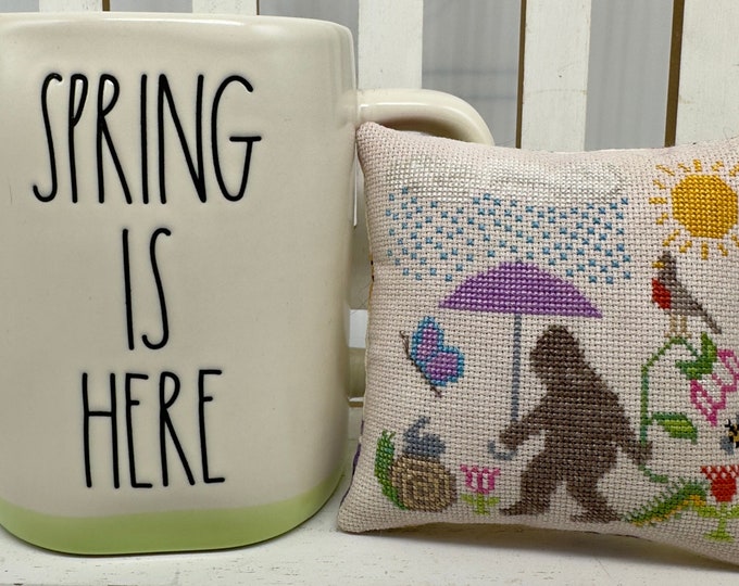 Bigfoot in Spring PAPER cross stitch chart