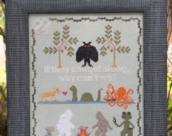 Cryptids Sampler PDF Cross Stitch Chart