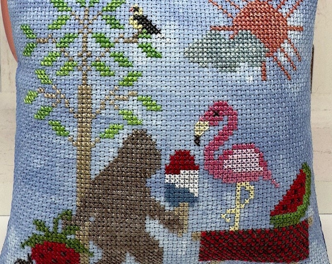 Bigfoot in Summer PAPER cross stitch chart