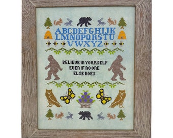 Journey Sampler Bigfoot PDF cross stitch chart