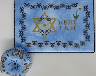 Hineni (Here I Am) Jewish PAPER cross stitch chart