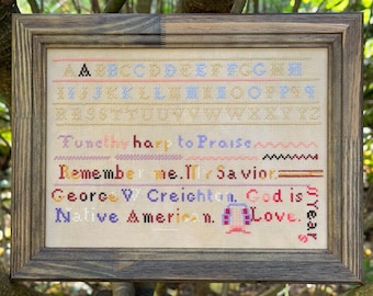 George W. Creighton - a reproduction sampler PDF cross stitch chart