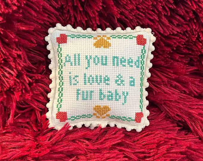 Love a Furbaby Cross Stitch Pattern PDF | Small Modern Cross Stitch | Pet Lover Quote Pattern | Easy Beginner Stitch | Instant Download