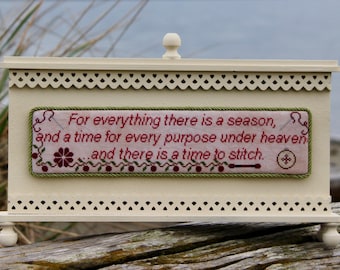 A Time to Stitch Cross Stitch PAPER chart | Ecclesiastes Bible Verse Sampler | Inspirational Quote Cross Stitch | Faith Based Pattern