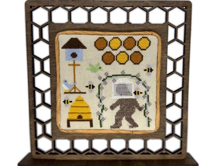 Beekeeper Bigfoot PAPER cross stitch chart