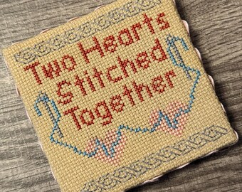 Two Hearts PDF Cross Stitch Chart