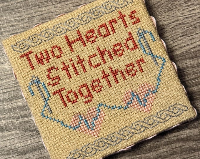 Two Hearts PDF Cross Stitch Chart