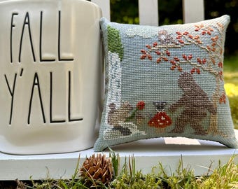 Bigfoot in Fall PAPER cross stitch chart