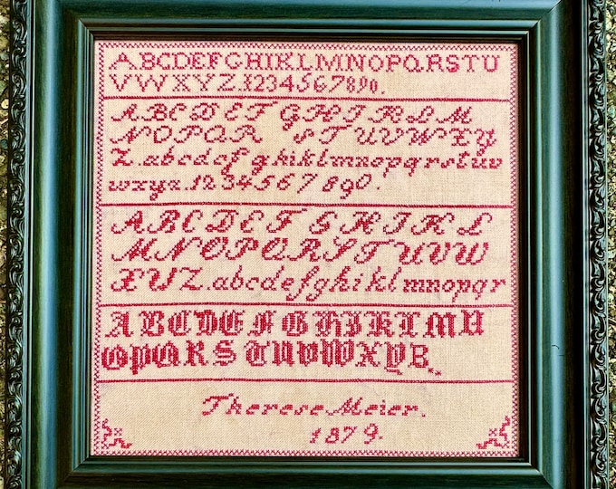 Therese Meier 1879 - a reproduction sampler pdf chart