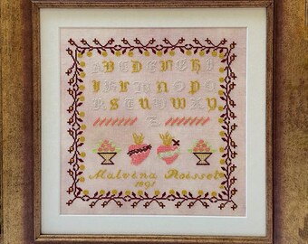 Malvina Roisset 1891 - a reproduction sampler pdf chart